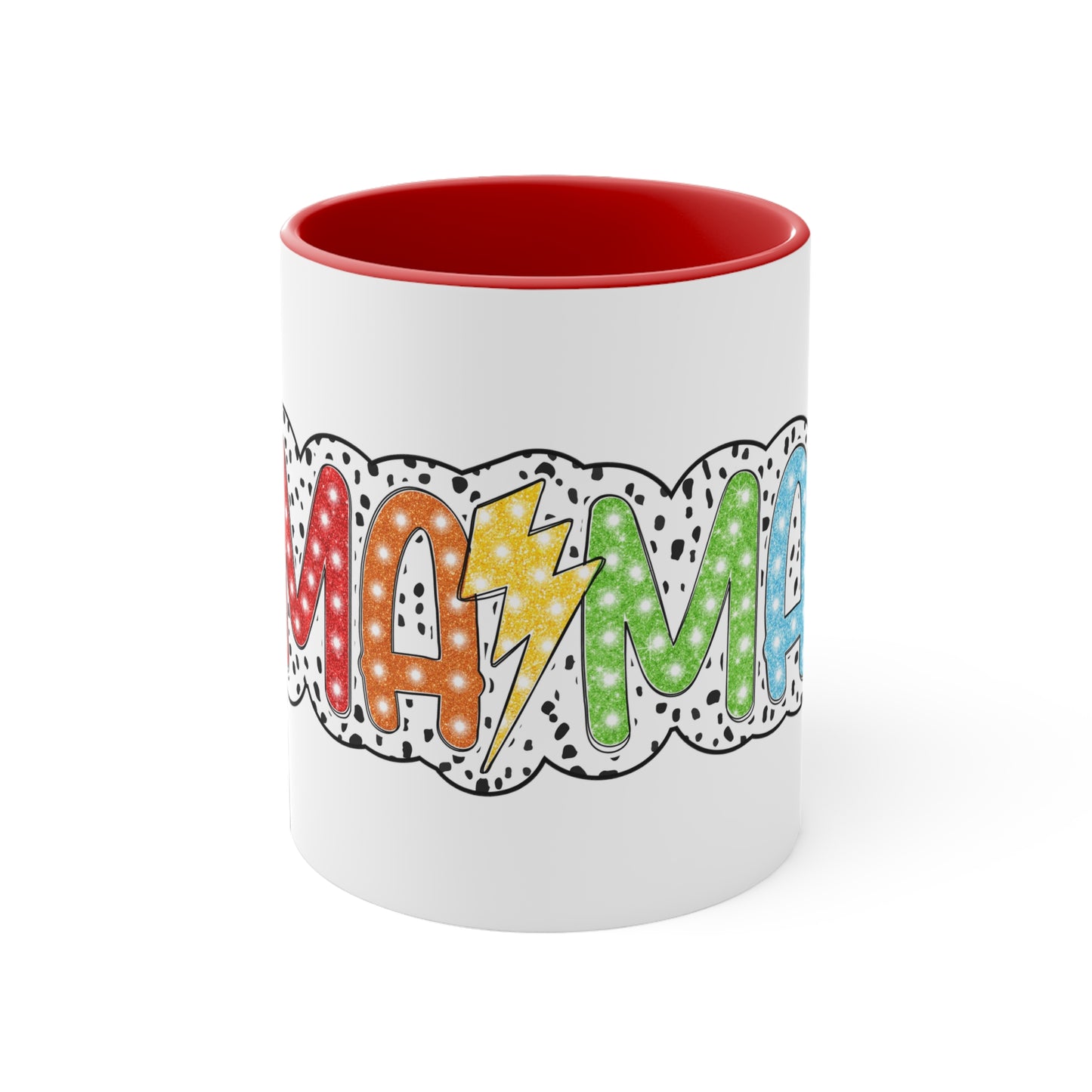 Mama lightingbolt ,Quirky mug, Trendy coffee mug ,Accent Coffee Mug, 11oz Red 11oz