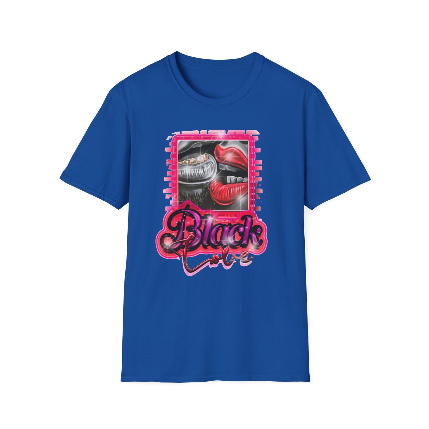 Black Love Unisex Softstyle T-Shirt Royal