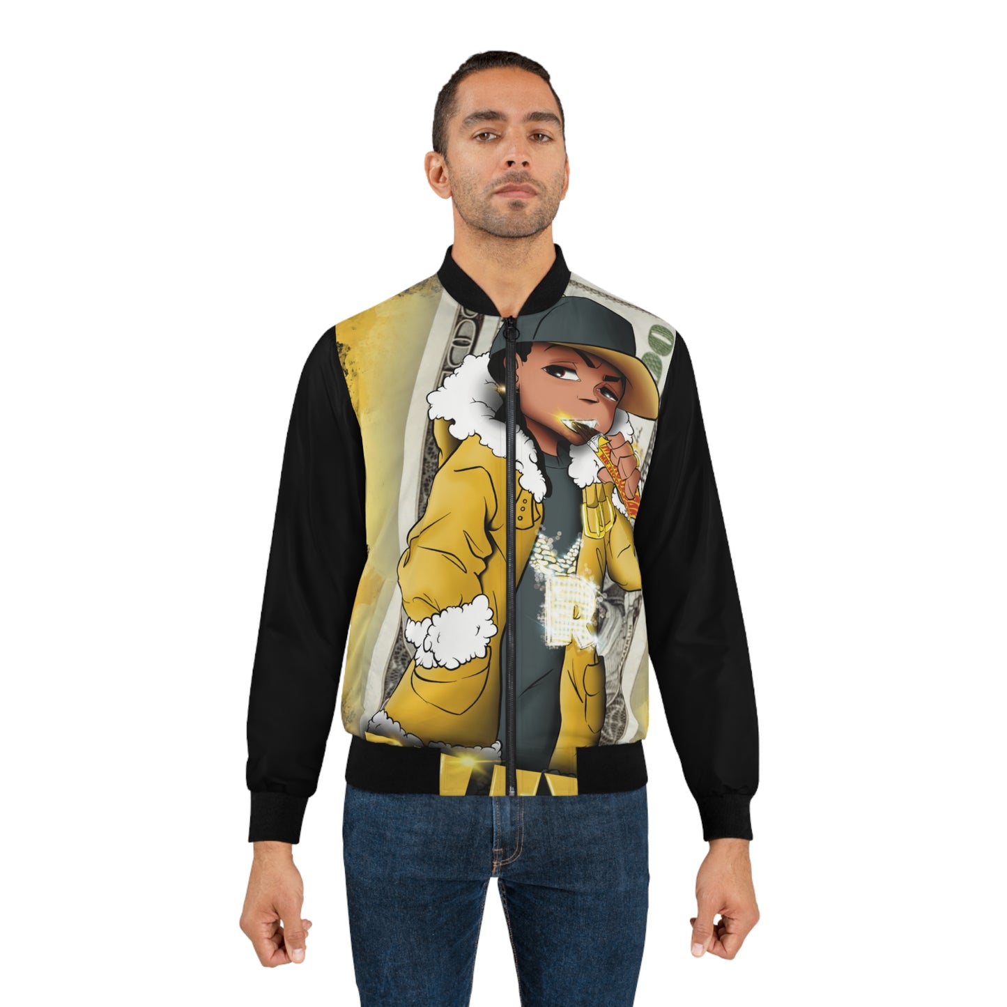 Big Money Riley AOP Bomber Jacket