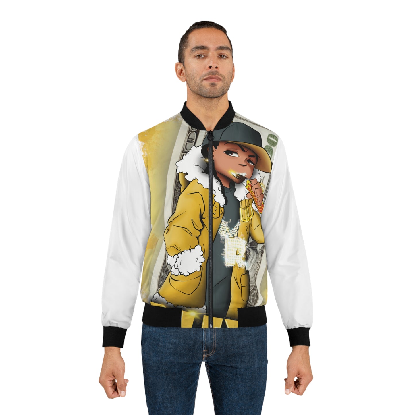 Big Money Riley AOP Bomber Jacket