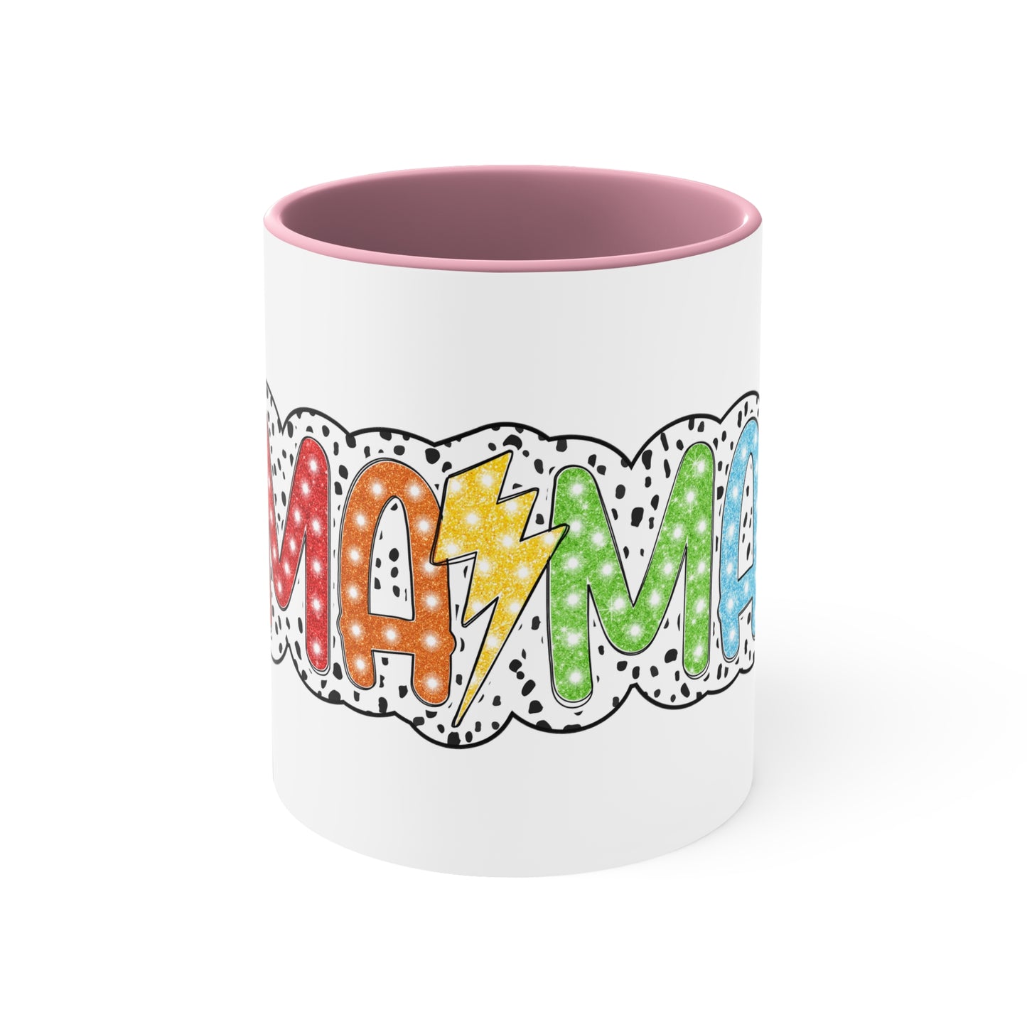 Mama lightingbolt ,Quirky mug, Trendy coffee mug ,Accent Coffee Mug, 11oz Pink 11oz