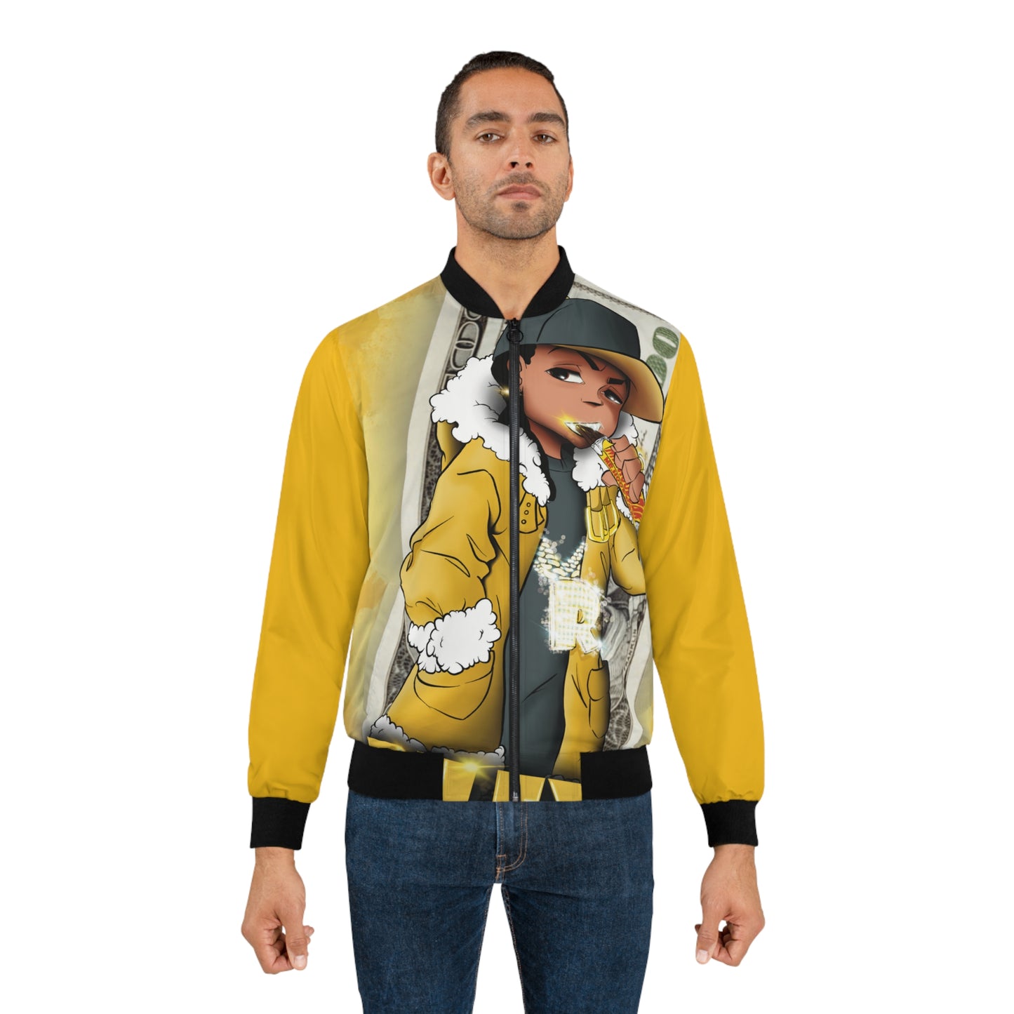 Big Money Riley AOP Bomber Jacket