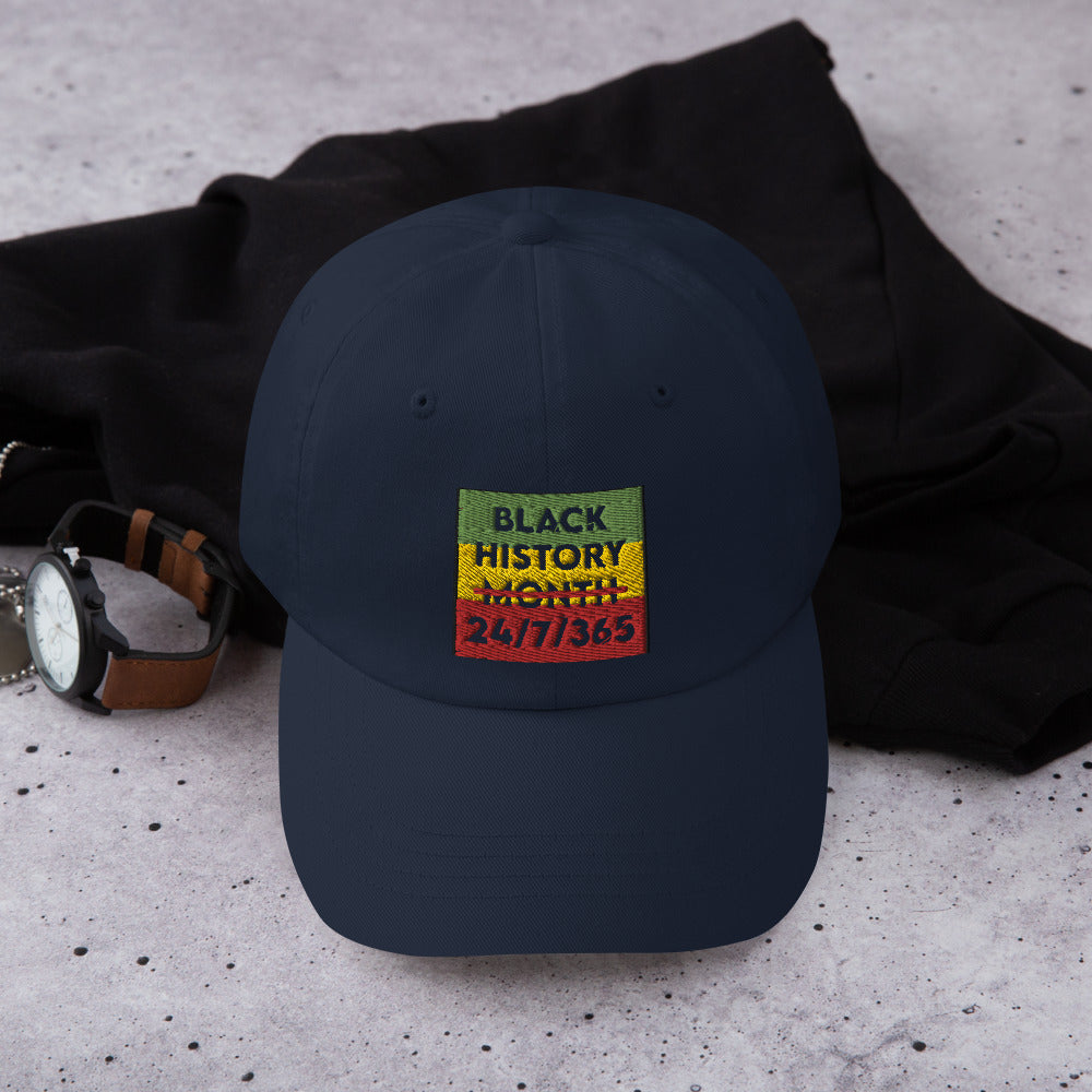 Black History Dad hat Navy