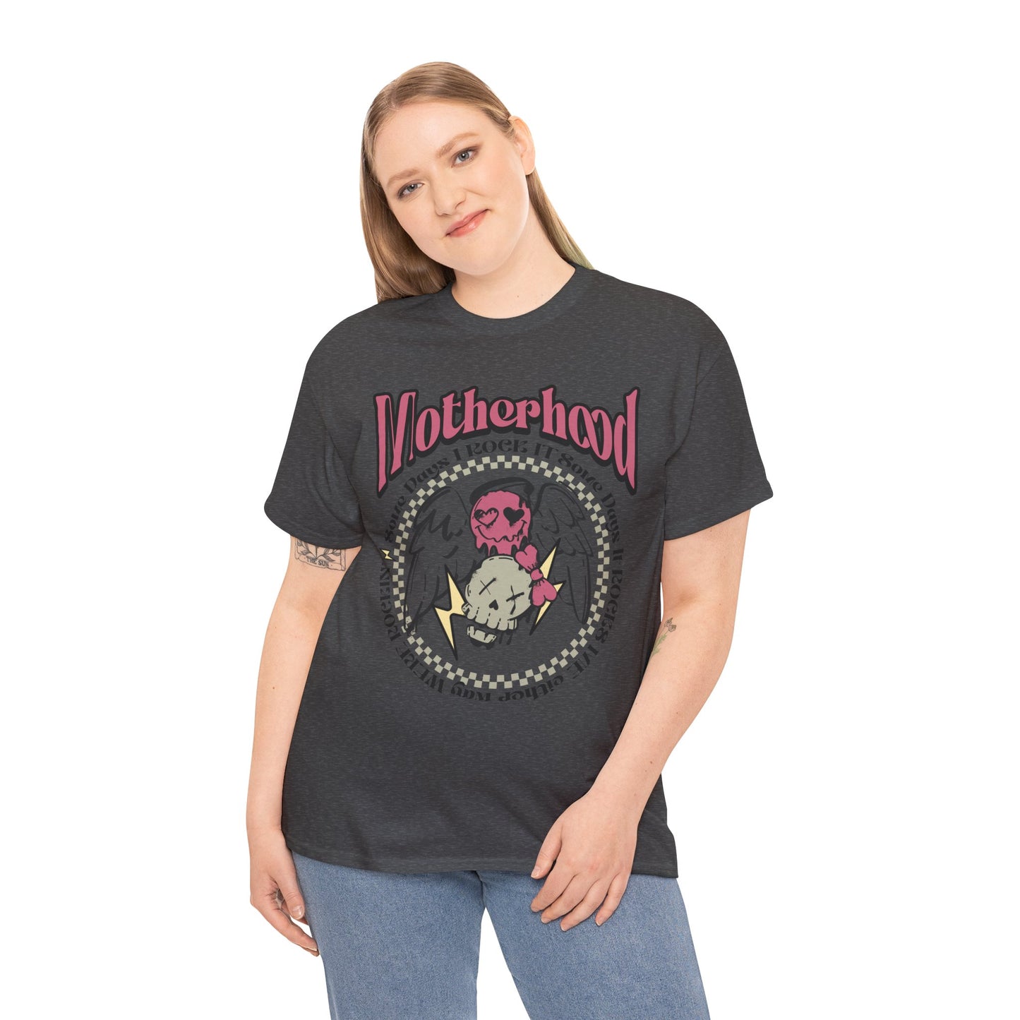 Motherhood Rock Unisex Heavy Cotton Tee Dark Heather