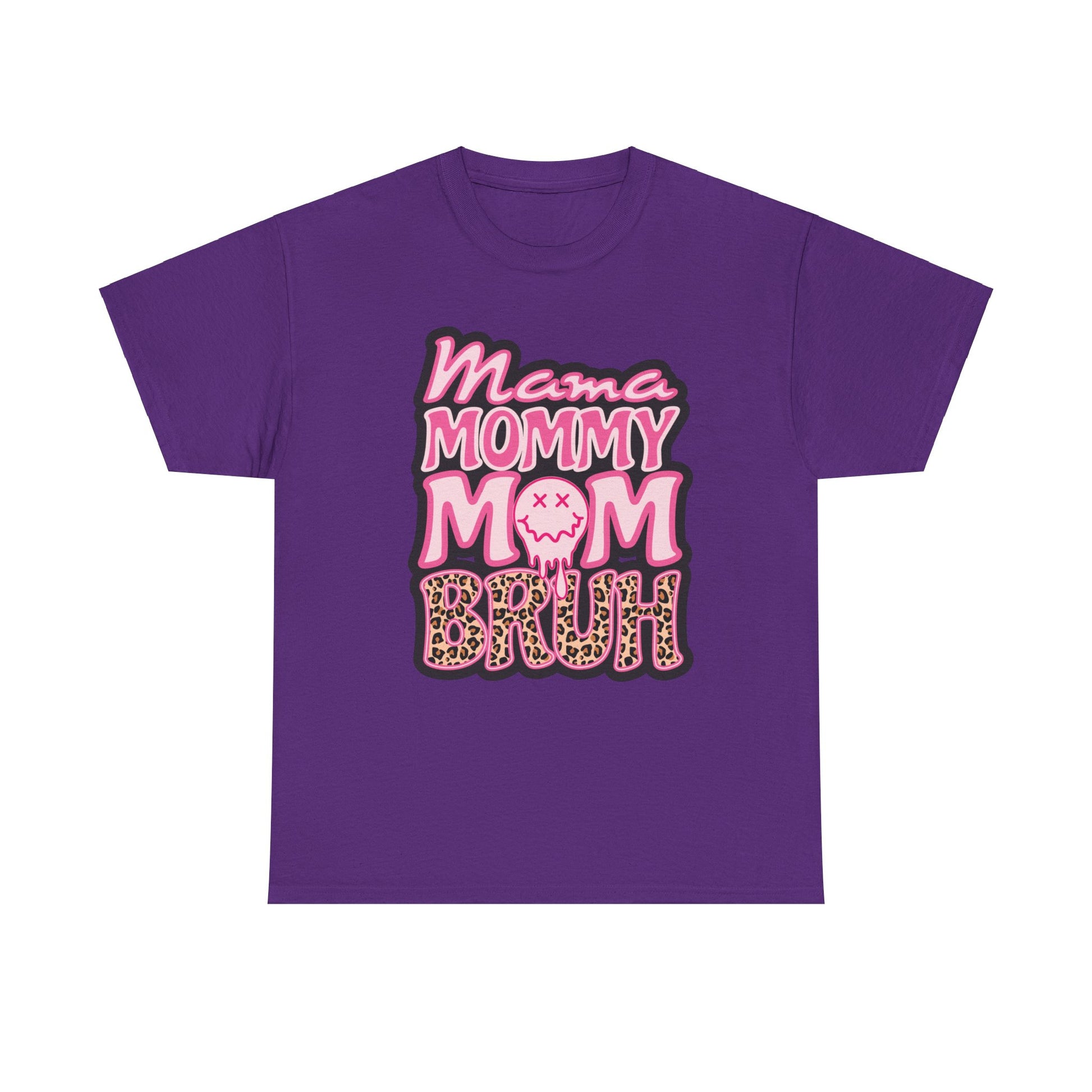 Mama Mommy Mom Bruh Unisex Heavy Cotton Tee Purple