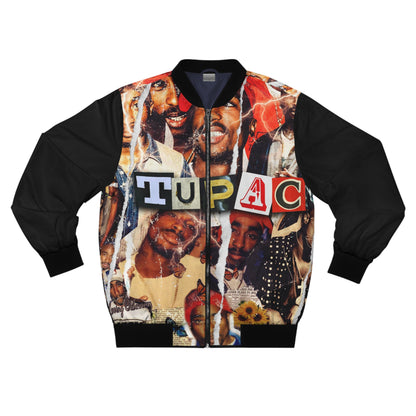 Tupac collage Bomber Jacket black