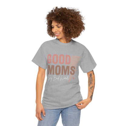 Good Moms say Bad words Unisex Heavy Cotton Tee Sport Grey