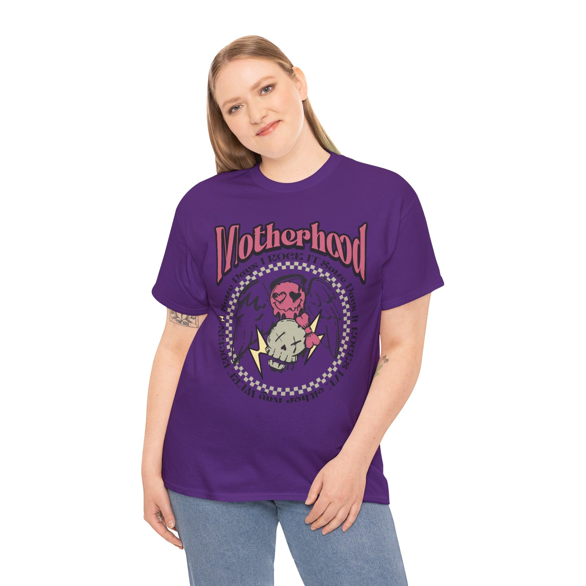 Motherhood Rock Unisex Heavy Cotton Tee Purple