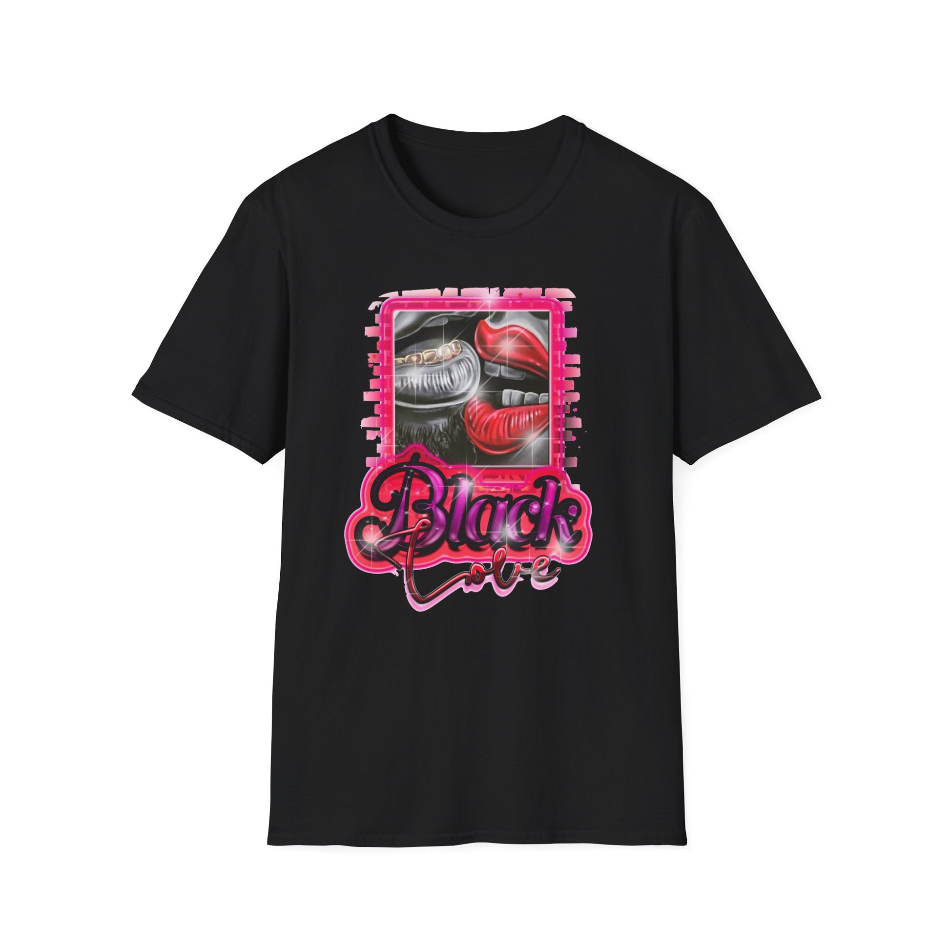 Black Love Unisex Softstyle T-Shirt Black