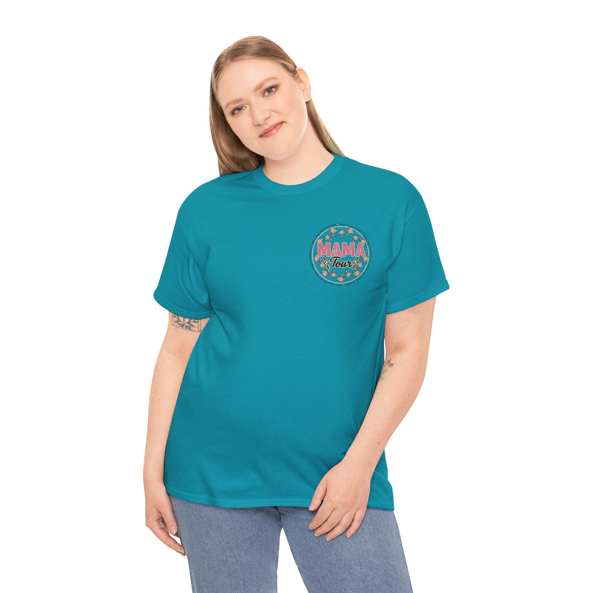 Mama Rock Tour Unisex Heavy Cotton Tee Tropical Blue