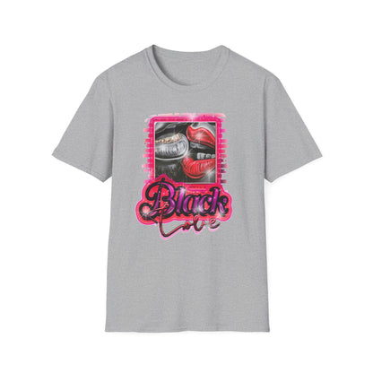 Black Love Unisex Softstyle T-Shirt Sport Grey