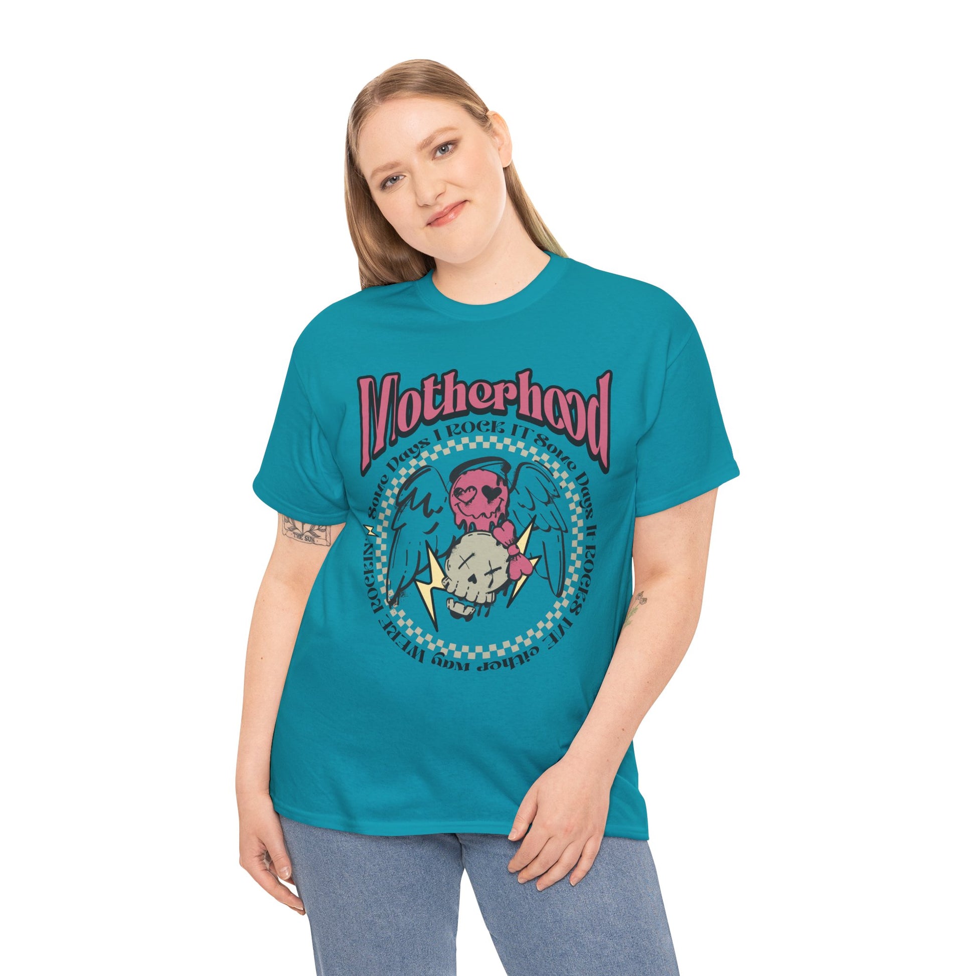 Motherhood Rock Unisex Heavy Cotton Tee Tropical Blue