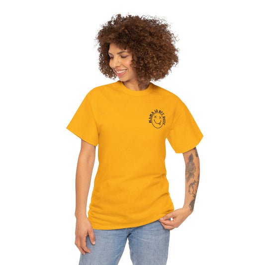 Mama is off Duty go ask Dad Unisex Heavy Cotton Tee Gold