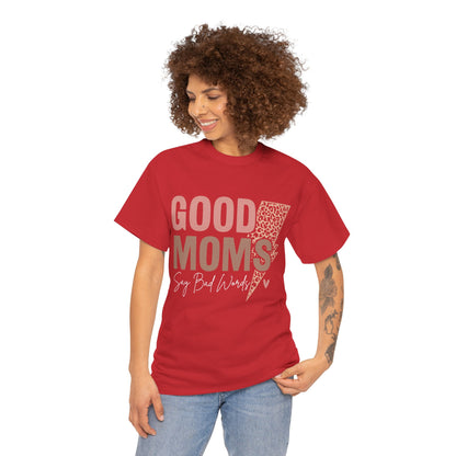 Good Moms say Bad words Unisex Heavy Cotton Tee Red