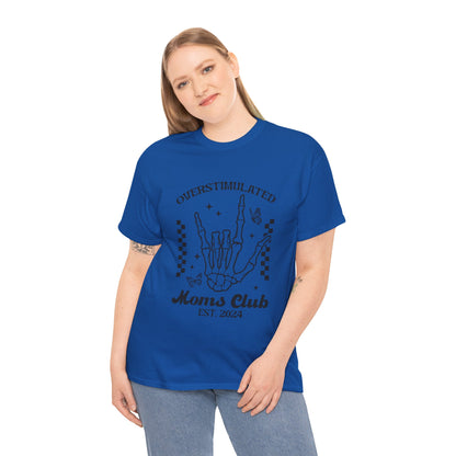 Overstimulated Moms Club Unisex Heavy Cotton Tee Royal