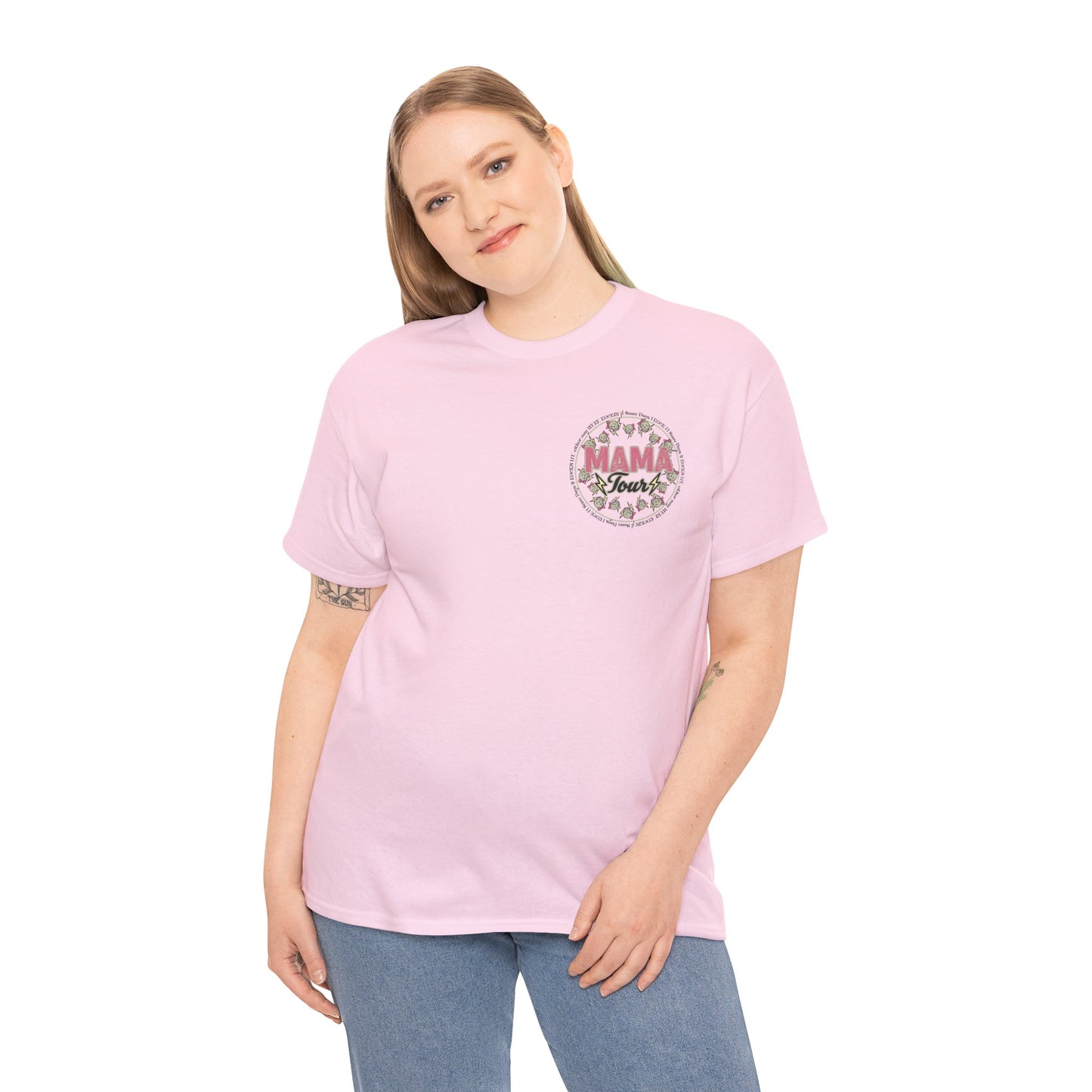 Mama Rock Tour Unisex Heavy Cotton Tee Light Pink