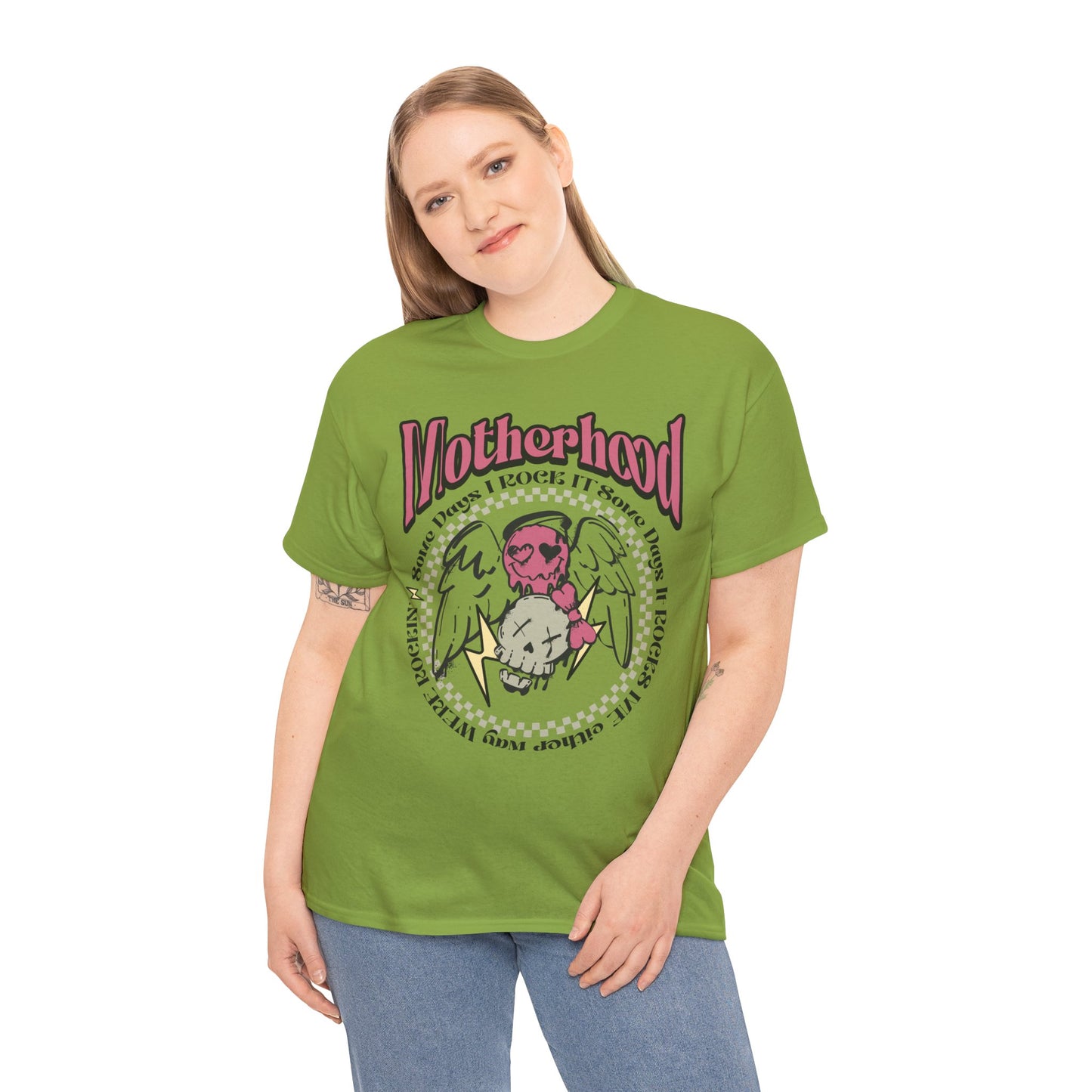 Motherhood Rock Unisex Heavy Cotton Tee Kiwi