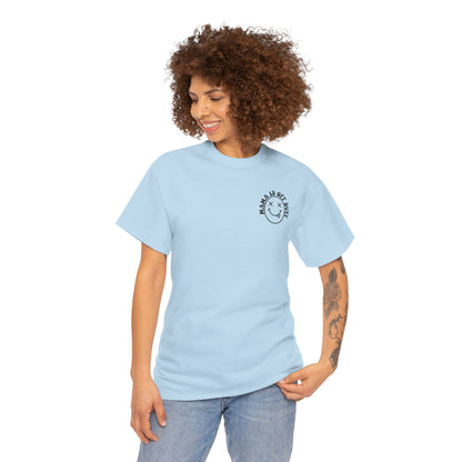 Mama is off Duty go ask Dad Unisex Heavy Cotton Tee Light Blue