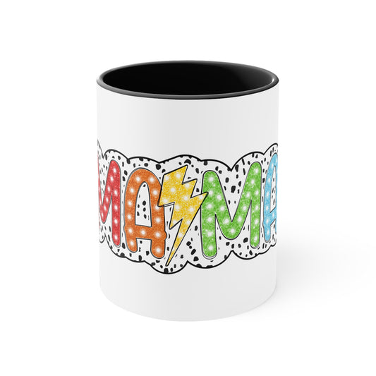 Mama lightingbolt ,Quirky mug, Trendy coffee mug ,Accent Coffee Mug, 11oz Black 11oz