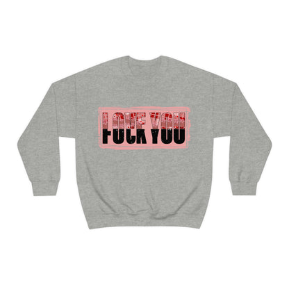 Fuck Love Anti Valentine Sweatshirt Sport Grey