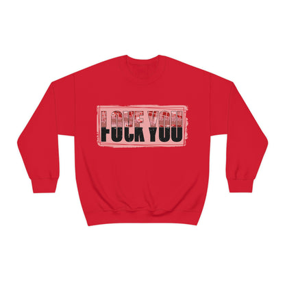 Fuck Love Anti Valentine Sweatshirt Red